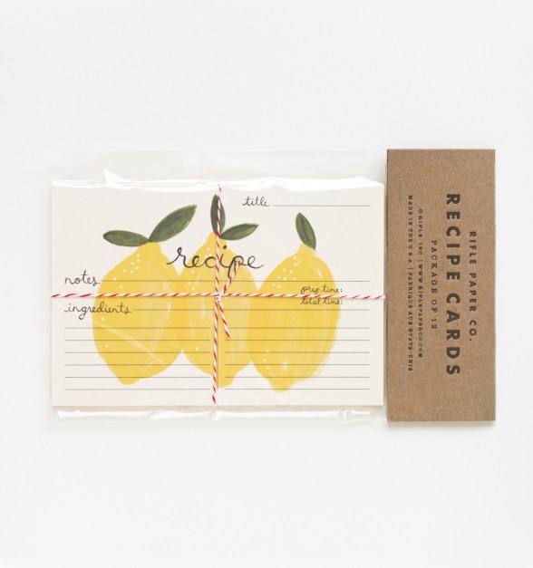 Rifle Paper Co Lemon Recipe Cards