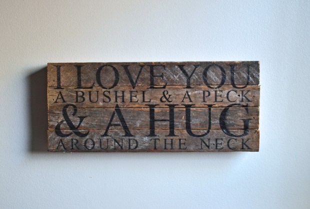 i love you a bushel and a peck and a hug around the neck