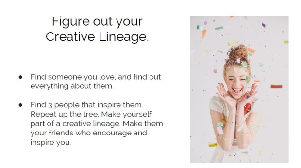 Kaitie Bryant's presentation on Living a Creative Life. Photo by Maz Wanger for Ban.do. 