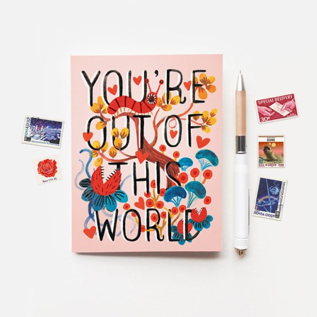 You're out of this world card by Quill and Fox